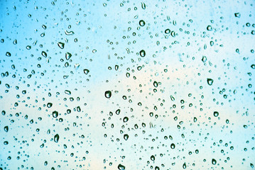 Rain and Blue water drop background