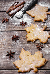Autumn cookies spices