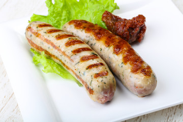 Grilled sausages