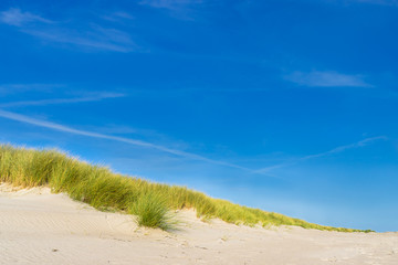 Düne am Ostsee Strand mit blauem Himmel