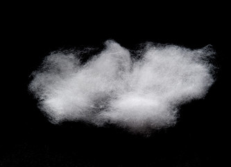 Cotton Wool Cloud isolated on Black Background