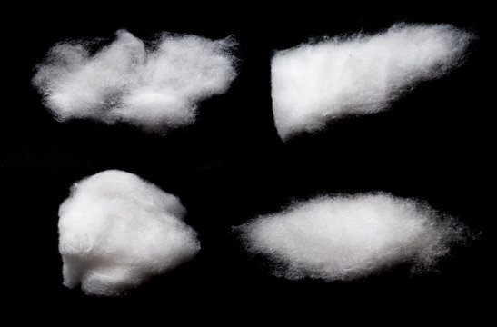 Cotton Wool Cloud isolated on Black Background