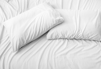 Fototapeta na wymiar Pillow on the bed, background