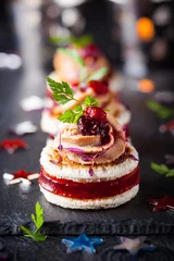 Zelfklevend Fotobehang Foie gras and cranberry chutney © Svetlana Kolpakova