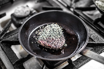 Red tuna steak