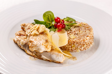 Grilled sablefish or butterfish