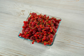 Fresh raspberry and red currant