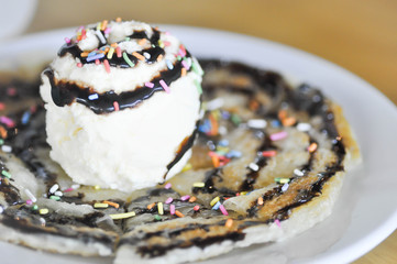 roti and ice cream