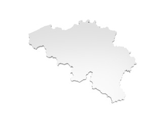 3D Illustration - Karte Belgien