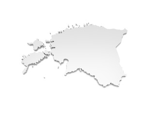 3D Illustration - Karte Estland