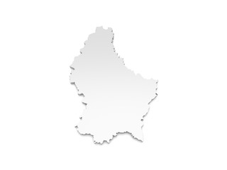3D Illustration - Karte Luxemburg
