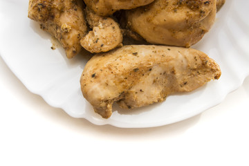 кусочки куриного филе запечёные со специями 