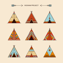 Wigwams with ornamental elements © dimethylorange