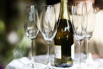 champagne and glasses