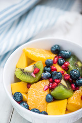 breakfast bowl with fruit salad