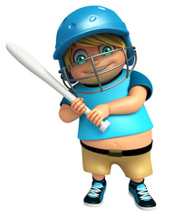 Kid boy with Base bat