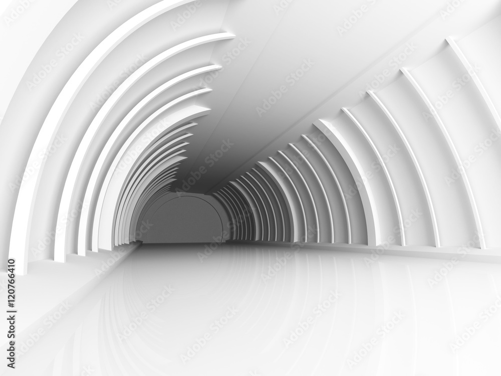 Wall mural abstract architecture tunnel corridor background