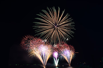 Fireworks light up the sky