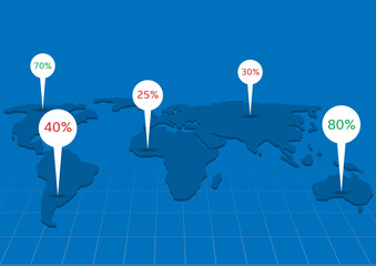 World map infographics