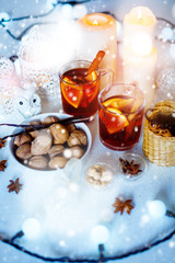 Christmas decorations with festive mood