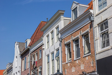 Fototapeta na wymiar Row of old houses in the historical center of Zwolle