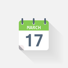 17 march calendar icon
