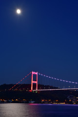 Fatih Sultan Mehmet Bridge in Istanbul, connecting Europe and Asia