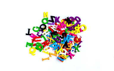 Alphabet letters for starters learn English. colorful letters to