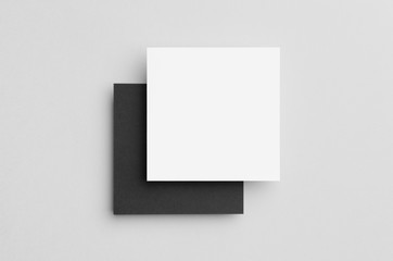 Black & White Square Flyer / Invitation Mock-Up