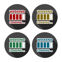 Weekend loading. Business concept. Vector illustration.