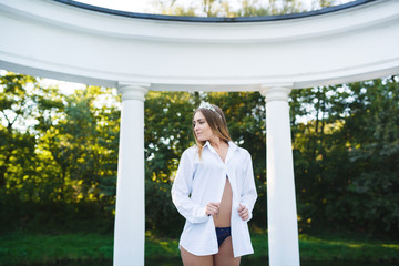 Young woman in a park