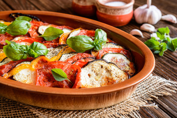 Traditional French Ratatouille with herbs