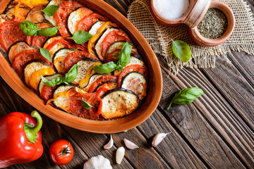 Traditional French Ratatouille with herbs