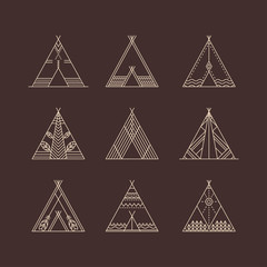 Wigwams with ornamental elements © dimethylorange