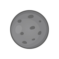 Mars planet icon in black monochrome style on a white background vector illustration