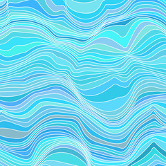 Abstract wavy sea striped background for your creativity