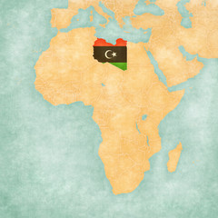 Map of Africa - Libya
