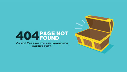 page not found empty chest illustration