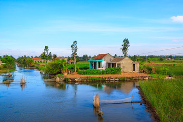 Naklejka na ściany i meble Landscape in Ninhbinh, 