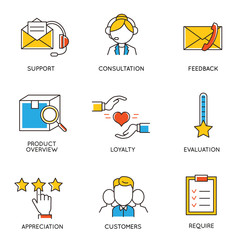 Vector set of icons related to career progress and business management. Infographics design elements - part 4