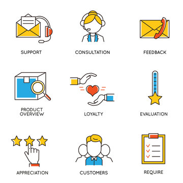 Vector set of icons related to career progress and business management. Infographics design elements - part 4