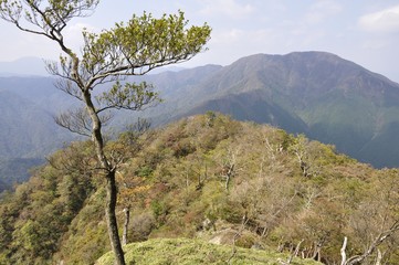 紅葉の大笄より大室山