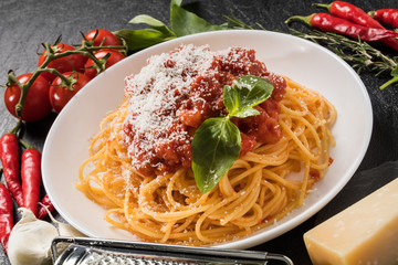 イタリアンパスタ　 アマトリチャーナ　 Spaghetti All'Amatriciana
