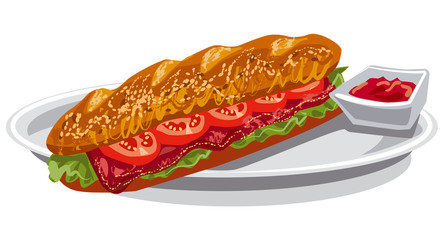 french baguette sandwich