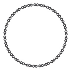 Circle with machine parts icon. technology industry and geometry theme. Isolated design. Vector illustration