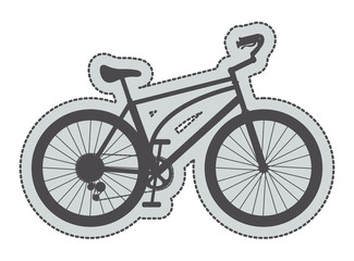 Fototapeta premium Bike bicycle cycle icon. Healthy lifestyle sport and transportation theme. Isolated design. Vector illustration
