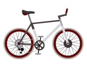 Fototapeta premium Bike bicycle cycle icon. Healthy lifestyle sport and transportation theme. Isolated design. Vector illustration