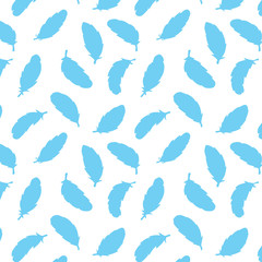 Feather ornament seamless pattern. 