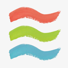 Obraz premium Set of colored vector paint-splatter.