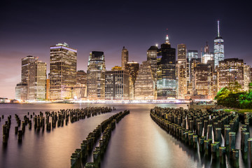 Fototapeta premium sunrise over lower manhattan